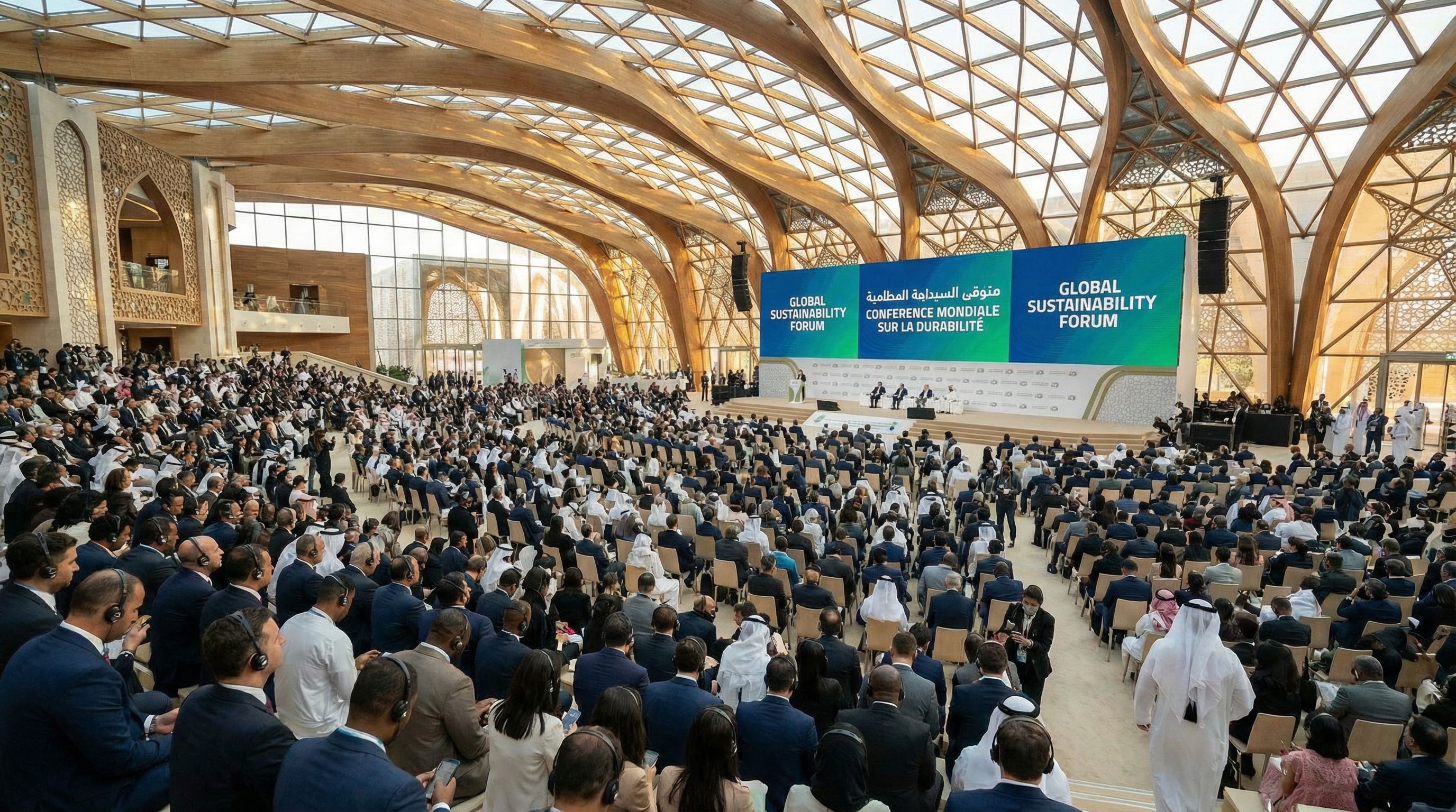 Middle East Conference with Multilingual Screens